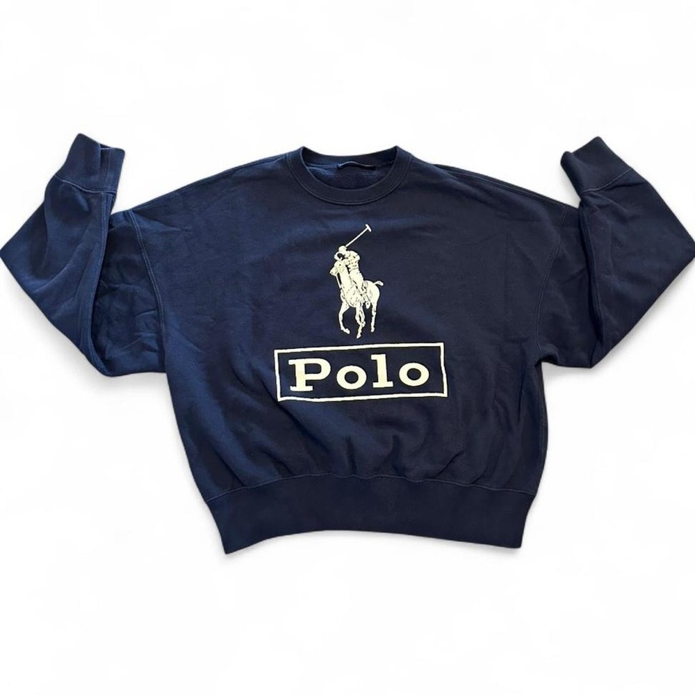 Polo Ralph Lauren Navy Blue Sweatshirt – Women’s Small - Picture 3 of 6